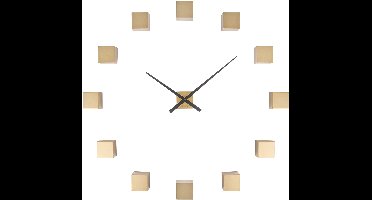 Wall Clock DIY Cubic, Painted Gold