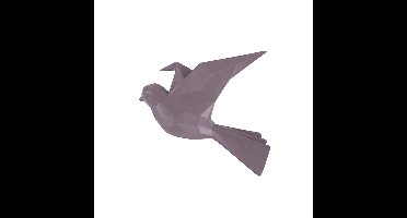 Wandhanger Origami Bird, Donkerpaars (Small)