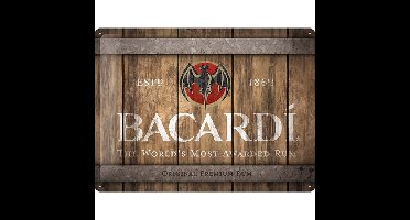 Bacardi - Metalen Wandplaat