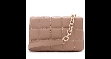 Bella Padded Chain Tas, Bruin