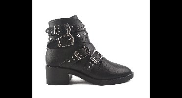 Biker Boots Met Riempjes en Studs