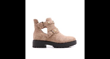 Cut Out Pearl Boots, Khaki