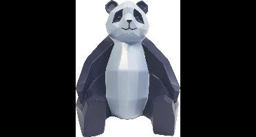 Decoratief Beeld Origami Panda - Blauw