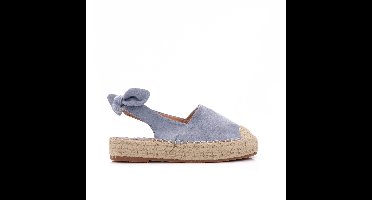 Espadrille Met Strik, Blauw