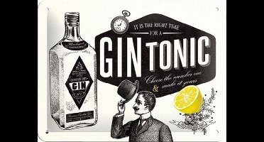 Gin Tonic - Metalen Wandplaat
