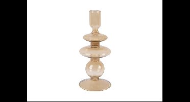 Glazen Kandelaar Glass Art Rings, Bruin (Medium)