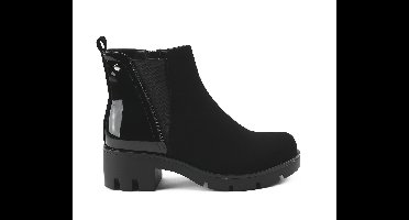 Half Lacquer Boots - zwart