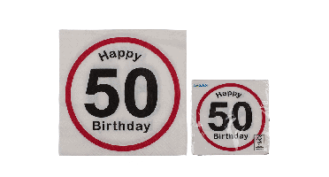 Servetten - Happy 50 Birthday (20st)