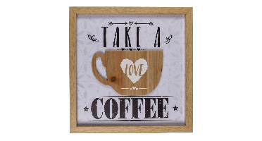 Houten Schilderij Koffie