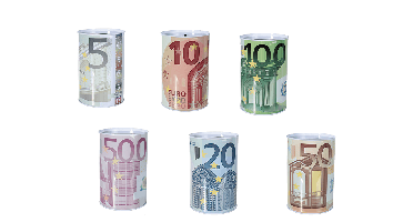 Eurobiljet Blik Spaarpot