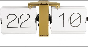 Karlsson Flip Klok No Case– Wit - Goud