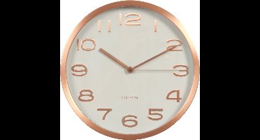 Karlsson Maxie Copper Wandklok - Wit/Goud - 29CM
