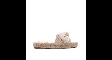 Knot Slippers Met Plateauzool, Beige