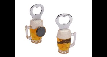 Koelkast Magneet/Flesopener, Bierglas