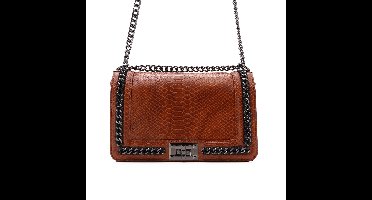 Lamonaca Snake, Dames schoudertas, Bruin