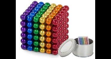 Magnetische Balletjes Fidget Toy, Regenboog/Goud
