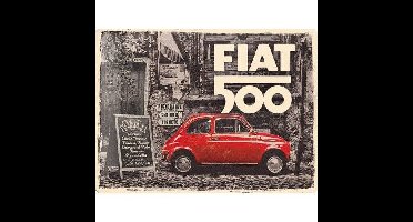 Fiat 500 - Metalen Wandplaat