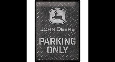John Deere Parking Only - Metalen Wandplaat