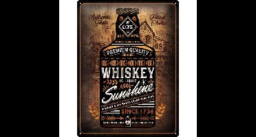 Whiskey - Metalen Wandplaat