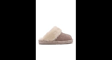 OOG Scuff Suède Pantoffels, Taupe