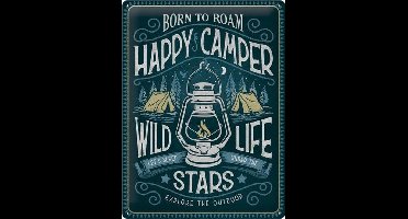 Happy Camper - Metalen Wandplaat