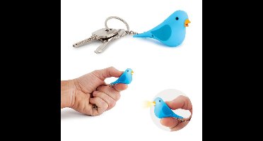 Tweet Sleutelhanger Met Licht&Geluid, Blauw