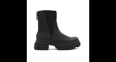 Zipper Boots Met Chunky Zool, Zwart