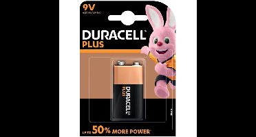 1x Duracell V9 Plus batterij alkaline LR61 9 V