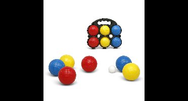 1x Gekleurde jeu de boules sets in draagtas 7 delig