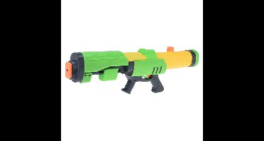 1x Groot waterpistool/waterpistolen 63 cm groen/geel met pomp