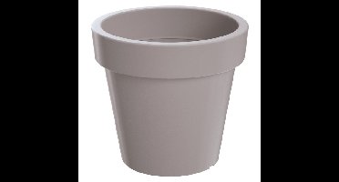 1x Kunststof bloempotten/plantenpotten 25 cm taupe