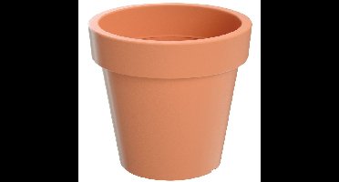 1x Kunststof bloempotten/plantenpotten 25 cm terracotta
