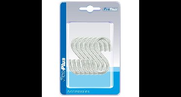 24x S-haak 6 mm 5,8 x 2,7 cm verchroomd staal