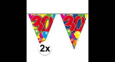 2x 30 jaar vlaggetjes slingers 10 meter