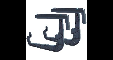 2x balkonbeugel verstelbaar - kunststof - antraciet - 20-25 cm