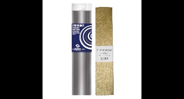 2x Hobby crepe papier knutsel pakket goud/zilver 250 x 50 cm