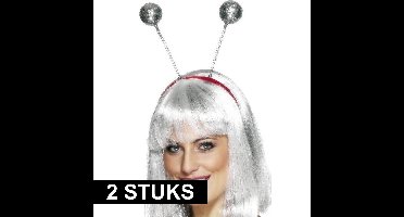 2x stuks diadeem disco ballen glitters