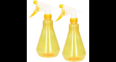 2x stuks plantenspuiten geel 500 ml