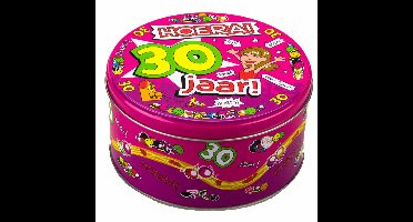 30 jaar snoeptrommel/koektrommel voor vrouw - Verjaardag cadeau