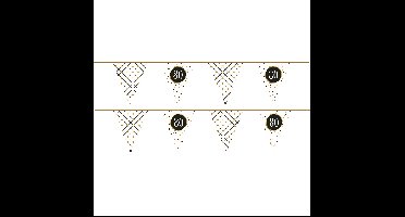 3x Leeftijd vlaggenlijnen verjaardag vlaggetjes 80 jaar papier 600 cm