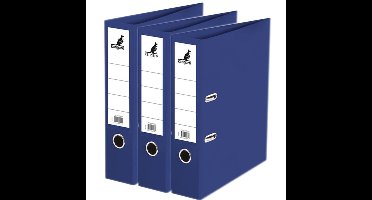 3x Ringmappen/ordners donkerblauw A4 75 mm
