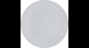 4x Stuks onbreekbare kunststof ontbijt/dinerbordjes - wit - 24 cm