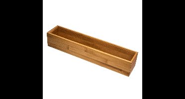 5Five Bestekbak/keuken organizer 1 vaks - bamboe - 38 x 8 x 7 cm