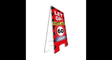 60 jaar verjaardag versiering straatbord - 58 cm - feestartikelen