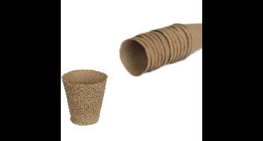 72x stuks biologisch afbreekbare turfpotjes H 6 x 6 x 6 cm