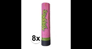 8x Bruiloft confetti kanon 20 cm