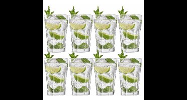 8x Drink/water glazen 440 ml