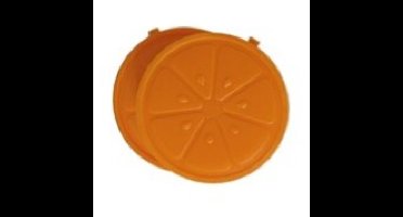 8x stuks ijsblokjes sinaasappel herbruikbaar