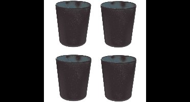 8x stuks onbreekbare kunststof/melamine bekers - grijs - 450 ml