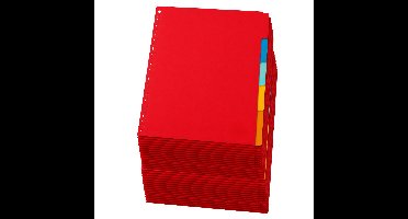 A4 tabbladen set - 40x stuks - gekleurd - 23 ringen - karton